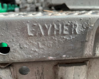 Original Layher! Stahlboden Rohr-Auflage 1,00 x 0,32 m, verzinkt, gebr. - (MJ Art.-Nr: 005703-1) – Bild Nr. 1